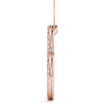 14K Rose Gold Multi-Diamond Heart Pendant