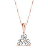 18K Rose Gold Lab Diamond Pendant