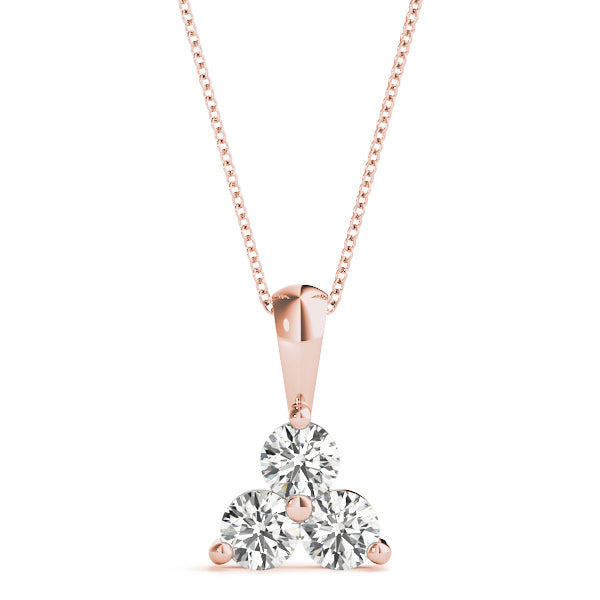 18K Rose Gold Lab Diamond Pendant