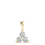 18K Yellow Gold Round Diamond 3-Stone Pendant