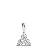 White Platinum 3-Stone Lab Diamond Pendant