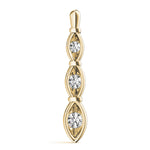 14K Yellow Gold Lab Diamond 3-Stone Pendant