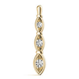 14K Yellow Gold Lab Diamond 3-Stone Pendant