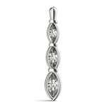 White Platinum 3-Stone Lab Diamond Pendant