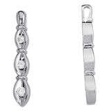 White Platinum 3-Stone Lab Diamond Pendant