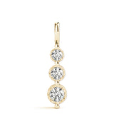 18K Yellow Gold Lab Diamond 3-Stone Pendant