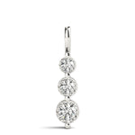 18K White Gold 0.40ctw Lab Diamond 3-Stone Pendant