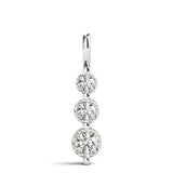 White Platinum 3-Stone Diamond Pendant