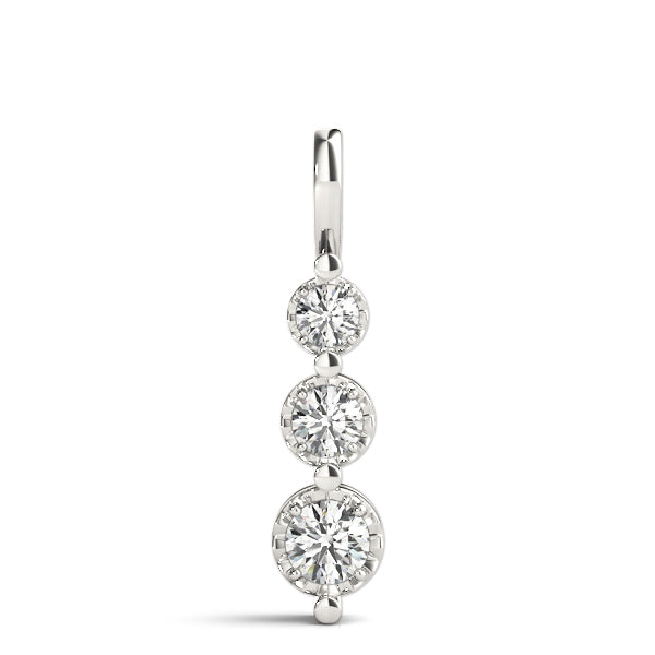 14K White Gold 0.40 CTW Lab Diamond Pendant