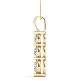 18K Yellow Gold Lab Diamond 3-Stone Pendant