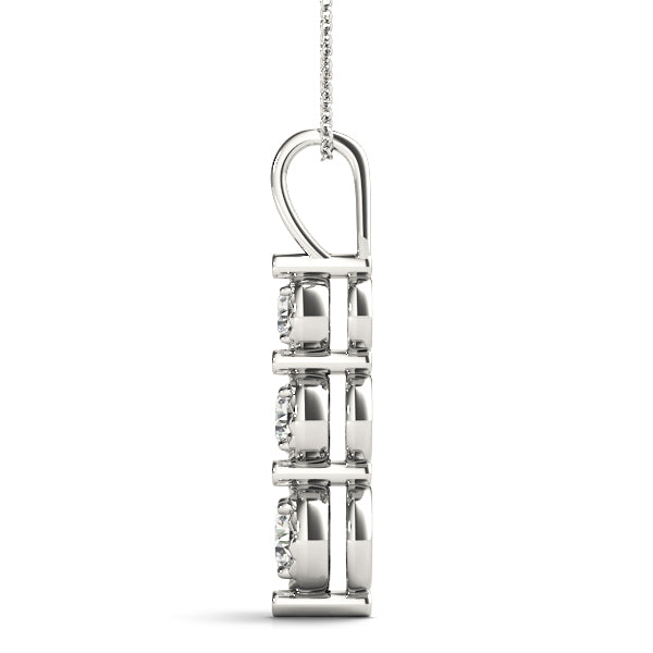 14K White Gold 0.40 CTW Lab Diamond Pendant