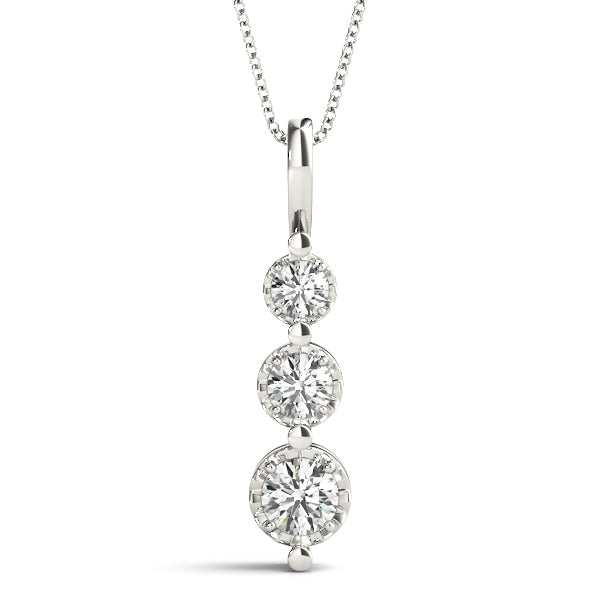 14K White Gold 0.40 CTW Lab Diamond Pendant