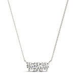 14K Gold Lab Diamond 3-Stone Pendant