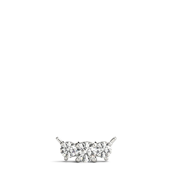 Platinum 3-Stone Lab Diamond Pendant