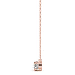 Rose Gold Lab Diamond 3-Stone Pendant