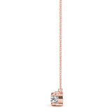 Rose Gold Lab Diamond 3-Stone Pendant