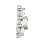 18K White Gold Lab Diamond 3-Stone Pendant