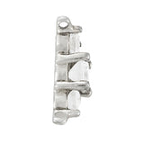 14K White Gold Lab Diamond 3-Stone Pendant