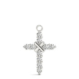 White Gold Diamond Cross Pendant | Religious Jewelry