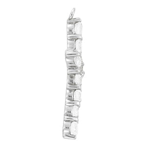 White Gold Diamond Cross Pendant | Religious Jewelry