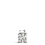 14K White Gold Diamond Solitaire Pendant