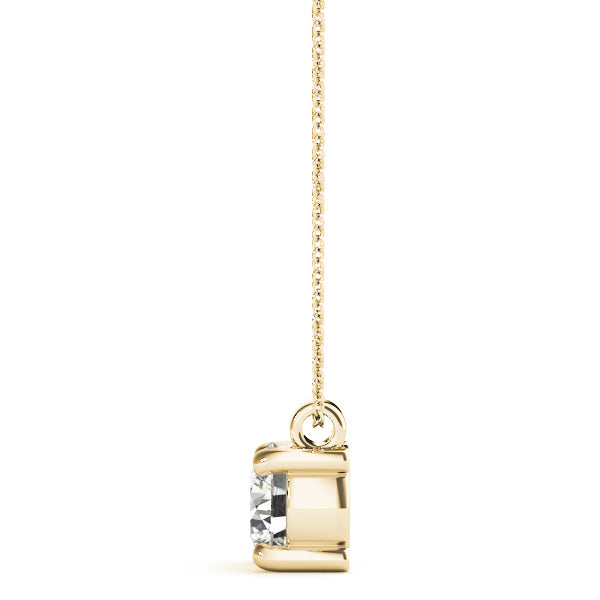 1 Carat Lab Diamond 18K Yellow Gold Solitaire Pendant