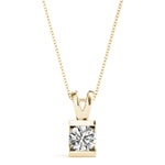 18K Yellow Gold Round Diamond Pendant