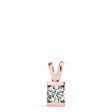 1 CT Lab Diamond Rose Gold Solitaire Pendant