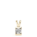 18K Yellow Gold Round Diamond Pendant