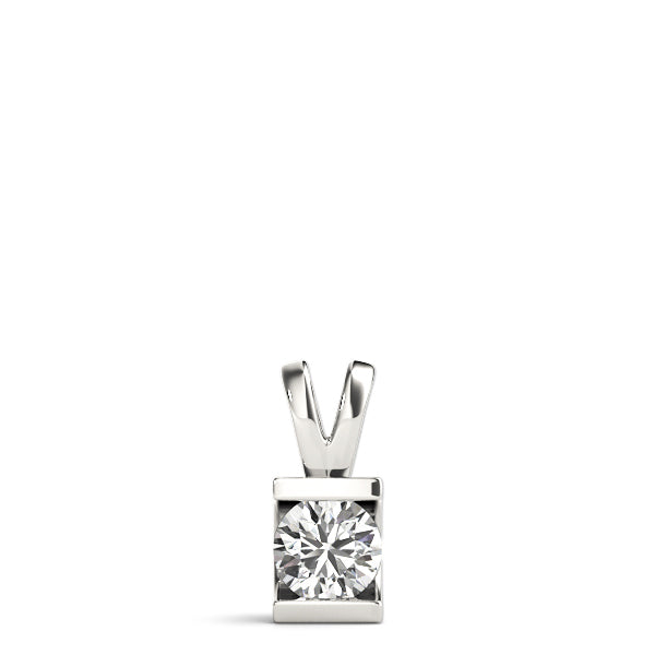 1 CT Lab Diamond 18K White Gold Pendant