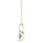 18K Yellow Gold Round Diamond Pendant