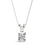 1 CT Lab Diamond 18K White Gold Pendant