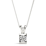 1 CT Lab Diamond 14K White Gold Pendant