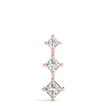 18K Rose Gold Square Lab Diamond Pendant