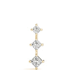 18K Yellow Gold Lab Diamond 3-Stone Pendant