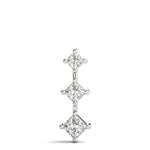 18K White Gold Lab Diamond 3-Stone Pendant