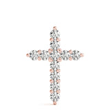 Rose Gold Diamond Religious Cross Pendant
