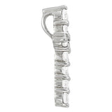 14K White Gold Diamond Religious Cross Pendant