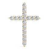 Diamond Religious Cross Pendant - 14K Yellow Gold