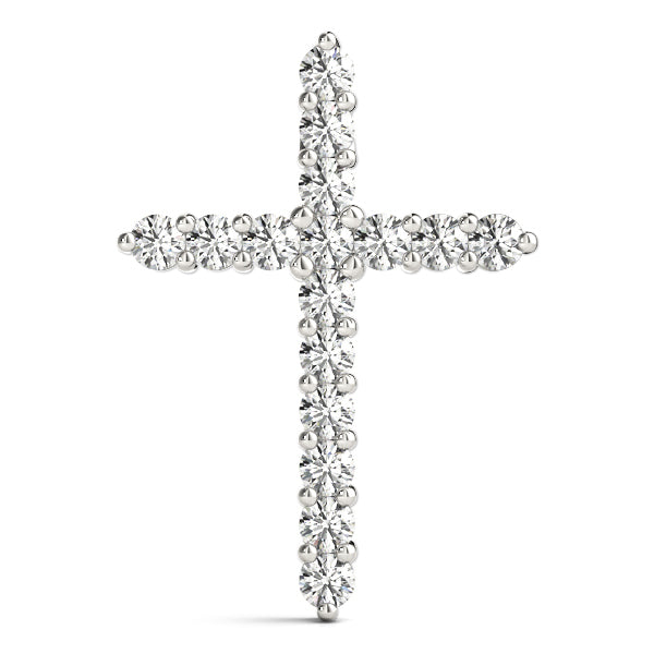 White Gold Diamond Cross Pendant | Religious Jewelry