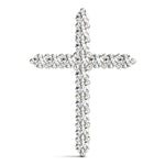 White Platinum Diamond Cross Pendant Religious Jewelry