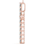18K Rose Gold Lab Diamond Religious Cross Pendant