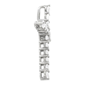 Diamond Religious Cross Pendant - 14K White Gold