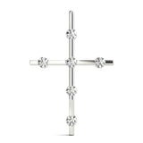 White Platinum Diamond Cross Pendant Jewelry