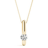 0.5CT Lab Diamond 14K Yellow Gold Solitaire Pendant