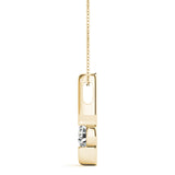 0.5CT Lab Diamond 14K Yellow Gold Solitaire Pendant