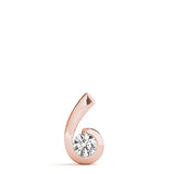 18K Rose Gold Lab Diamond Solitaire Pendant