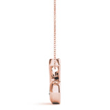 18K Rose Gold Lab Diamond Solitaire Pendant