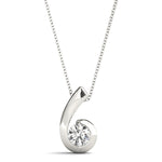 18K White Gold 0.5CT Lab Diamond Pendant