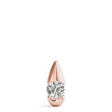 18K Rose Gold Lab Diamond Solitaire Pendant